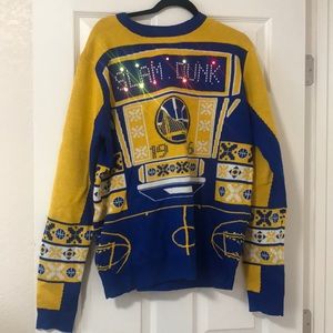 Lighted Golden State Warriors Christmas Sweater.